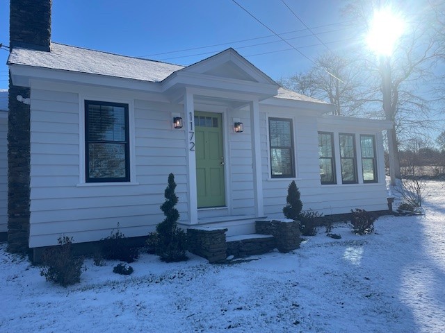 Bungalow front house on angle